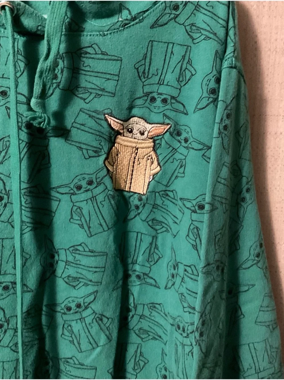 Star Wars Teal Hoodie with Pink Logo
